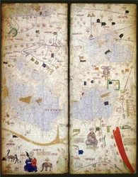Katalonialainen maailmankartasto, lehdet 7 ja 8, 1375