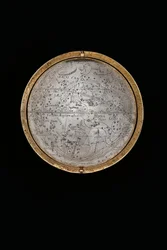 Kaksi poikkeuksellista maapalloa ja taivaallista maapalloa, joita tukevat Hercules ja Atlas, Augsburg, 1697-1699