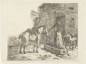 Hevonen majatalon edessä