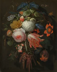 Riippuva kukkakimppu, luultavasti 16651670.