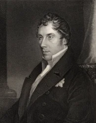 George Hamilton Gordon, kaivertanut Thomas Woolnoth (1785-1857) National Portrait Gallerysta, osa III, julkaistu noin 1835