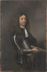 Philippe Florian de Palatinat Soulzbach, marechal keisarillinen - Pfalz-Sulzbachin kreivi Philip Florinuksen muotokuva (1630-1703), Wuchters, Abraham (1610-1682). Öljy kankaalle. Mitat: 118 x 81 cm. Tukholman kansallismuseo