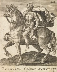 Octavius Caesar Augustus elokuvasta Twelve Caesars on Horseback, n. 1565-1587, n. 1565-1587.