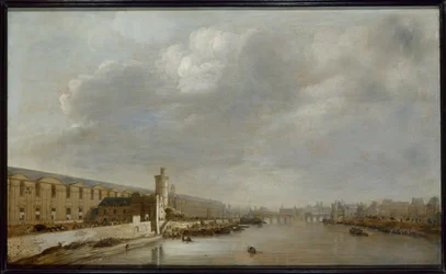 Louvren Grande Galerie, Porte Neuve ja Tour du Bois, noin 1640 (öljy puulle).