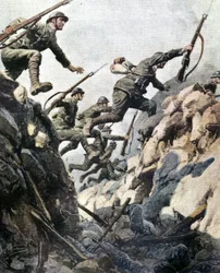 Ortigaran taistelu (kesäkuu 1917). A. Beltramen levy.