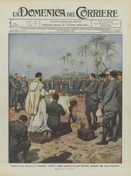 Episodit sotaelämästä Tripolitaniassa, upseerit ja sotilaat avustamassa linnoitusasemissa?