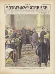 Pyhän vuoden julistaminen, paavin kursorit kantavat paavin bullaa kolmessa Rooman kirkossa