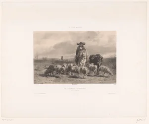 Pagès amb vedella i ovella d