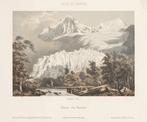 Zicht op de Mont Blanc vanaf de Col des Montets Näkymä Mont Blancille Les Montetsista. Road to Martigny (otsikko esineessä) Herinnering in Chamonix-Mont-Blanc (sarjan nimi) Mont-Blancin museo (esineessä sarjan nimi)