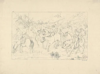El retorn del general Stuart de Pennsilvània dels gravats de la guerra confederada, 1861-63. finlandès