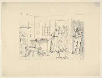 Orjat salaavat isäntänsä etsintäpartiolta Konfederaation sodan etsauksista, 1861-63.