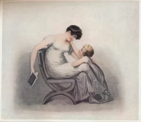 Äiti, älä pakota minua kerjäämään turhaan, lue tuo kaunis kirja uudelleen, c1808