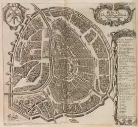 Moskovan kartta. Lähde: Lisätty uusi kuvaus moskovilaisesta..., 1656.