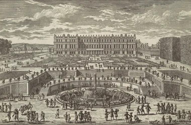 Näkymä Versaillesiin Näkymä Versaillesiin, puutarhan julkisivu, 1680-luku.