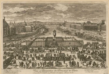 Näkymä Pont Neufille Pariisissa, 1600-luvun toisella puoliskolla.