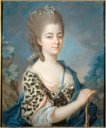 Muotokuva Marie-Aurore de Saxesta 1748-1821 Diana, noin 1777.
