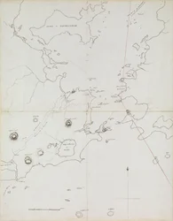 Rio de Janeiron sataman kartta, Brasilia, noin 1849 (tussi, tussi).