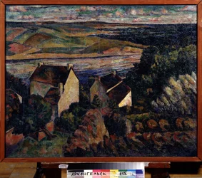 Eteläinen maisema. (Eteläinen maisema). Adolf Israelevich Milmanin (1886-1930) maalaus öljy kankaalle