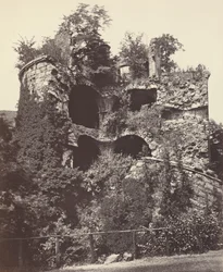 Räjähtynyt torni, Heidelbergin linna, n. 1865.