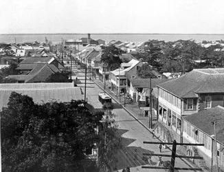 Old King Street etelään katsova, Kingston, Jamaika, c1905.