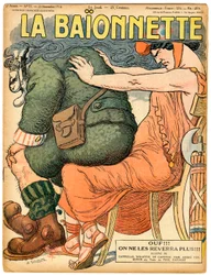 Kansi "" La Baionnette", satiirinen väreissä