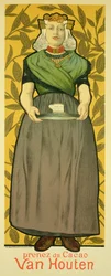 Jäljennös julisteesta, jossa mainostetaan "Van Houten Cocoa", 1893