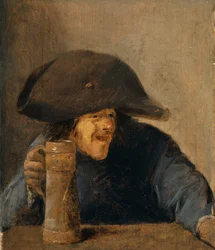 Talonpoika Bicornen ja Tankardin kanssa, n. 1630.