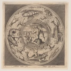 Poseidon, lautasmallisarjasta (Fonds de Coupe).
