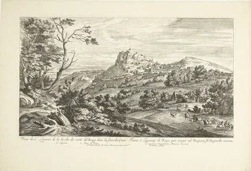 Gezicht op Saint Laurent de la Roche Näkymä St. Laurent de la Rochelle Costé du Bourgista Franche Comtéssa (otsikko esineessä)