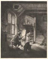 Taidemaalari studiossaan, n. 1667.