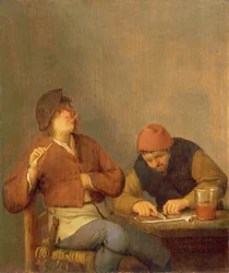 Kaksi tupakoitsijaa sisätiloissa, 1643