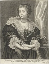 Englannin Charles I:n vaimon Henrietta Marian muotokuva