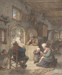 Uutisten lukeminen Weaversin mökillä, 1673.