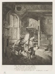 Taidemaalari studiossaan