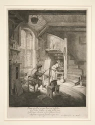Taidemaalari studiossaan