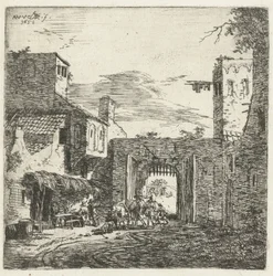 Majatalo kaupungin portilla, 1653