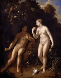 French: Adam et Ève près de l
