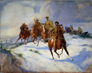 Tykistö dyynillä, Flanderi, 1915