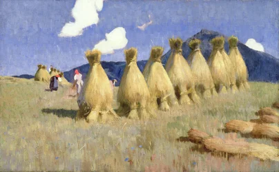 Seitsemän viljakuhilasta Ylä-Unkarissa, noin 1906