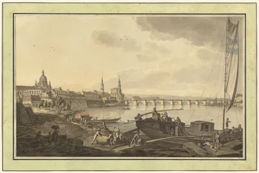 Dresden Elbe-joen rannalta