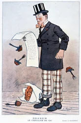Sarjakuva Jules Renard (1864/1910), ranskalainen kirjailija, Barrère, A. 1923.
