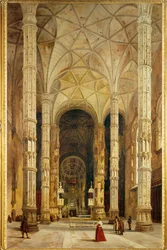 Belemin kirkon sisätilat, Lissabon (maalaus kankaalle)
