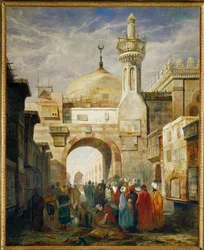 Al-Azharin moskeija Kairossa (maalaus kankaalle)