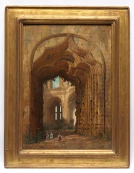 Raunioitu kirkko, n. 1840.