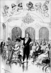 Oopperan esitys: "Janot" Charles Lecocqin (1832-1918) musiikille ja Ludovic Halevyn (1834-1908) ja Henri (Henry) Meilhacin (1831-1897) libretto Marie Desclauzasin (1840-1912) kanssa ) (Alexina), Alfred Jolly (18.. -1891) (Chateauminet), Jeane Gra
