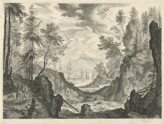 Paisatge forestal amb cascada Acaben els paisatges de muntanya del Tirol (títol de la sèrie).