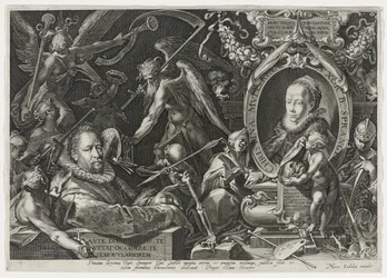 Bartholomaeus Spranger ja hänen vaimonsa Christina Muller, 1600 (kaiverrus paperille)