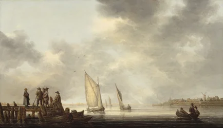 Dordrechtiin päin avautuva laituri, 1640-luvun alku.