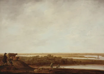 Panoraamamaisema ja paimenet