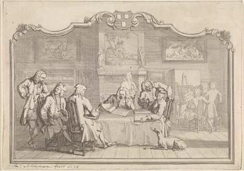 Pyhän Luukkaan kilta Dordrechtissa, 1736